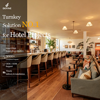 Ensemble de mobilier de luxe moderne et personnalisable pour hôtels et restaurants, vente en gros de tables et chaises, mobilier de café, sièges de salle à manger commerciaux pour projets hôteliers