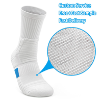 Chaussettes de sport de compression unisexes en coton pour le cyclisme avec logo personnalisé pour femmes, longueur de cheville