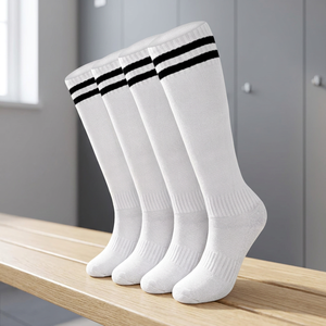 Custom Comfortable Anti-Slip Soccer Football Sports Crew <b>Socks</b> 100% Cotton Autumn Men - Product Image 2