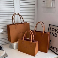 Sacs fourre-tout et trousses de maquillage en feutre vert – Idéal pour cadeaux, vêtements, ciment, avec logo personnalisé disponible