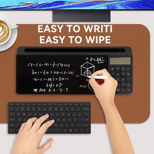 Pizarra Blanca de <span class=keywords><strong>Escritorio</strong></span> con Almacenamiento para Computadora, Superficie de Escritura de Vidrio Liso sin Marco, con Cajón Organizador de <span class=keywords><strong>Escritorio</strong></span> - Product Image 6
