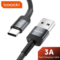 Cable Trenzado Resistente al Desgaste Toocki, Carga Rápida 3A, Chip Inteligente Integrado, USB-A a Tipo-C, Protección de Batería para el Uso Diario