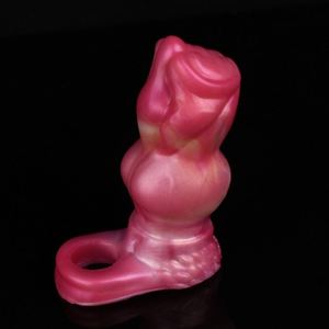 Funda de silicona grande con nudo de lobo para pene, dildo hueco, anillo de fantasía, extensor de pene, juguetes sexuales para hombres - Product Image 5