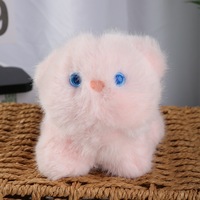Porte-clés en peluche chat de dessin animé, jouet en peluche doux, mini poupée moelleuse Kawaii, breloque de sac, pendentif, porte-clés