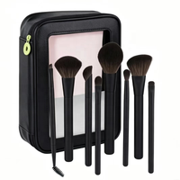 Professionelles Make-up Pinsel Set mit Reiseetui Weiche Synthetikborsten für Foundation Puder Rouge Lidschatten Beauty-Tools Kit