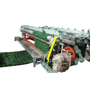 Bükülmüş zincir bağlantı tipi farklı çim tel iplik dokuma yapay bahçe çim yapma makinesi