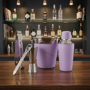 6-Piece Barware Set Includes: 1Mini <b>shaker</b> 1 Ice Bucket With Lid 1 tong 1 jigger & 1 <b>Bottle</b> opener - Product Image 3