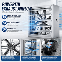 Ventilateur d'extraction à pression négative en acier galvanisé à haut débit d'air de 300-1750 mm, à volet automatique, pour ventilation industrielle axiale