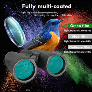 SECOZOOM Nuevo Binoculares de Techo con Prisma Bak4 10x42 y Telescopio, Impermeables y Antivaho, Enfoque Central - Product Image 4