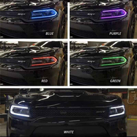 Feux de jour multicolores à LED RGB Angel Eyes, clignotants DRL 12V pour Charger 2015-2021, accessoires de mise à niveau des phares de voiture