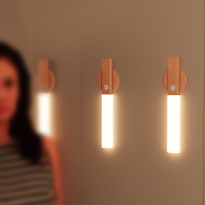 Ý Tưởng Sản Phẩm Mới 2025 Xu Hướng Từ Bằng Gỗ Tường LED Cảm Biến Chuyển Động Đèn Ban Đêm USB Có Thể Sạc Lại Thanh Cảm Biến Đèn - Product Image 5