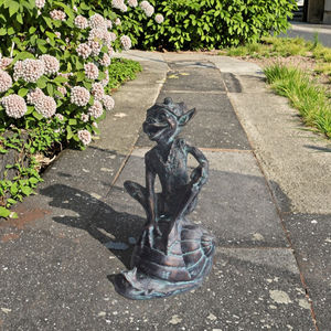 <strong>Large</strong> Outdoor <strong>Garden</strong> Ornament <strong>Gnome</strong> Sitting on a Snail Statue Pixie Decoration - Product Image 6