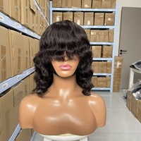 Perruques 100% Cheveux Humains Brésiliens Ondulés Profonds Naturels Noirs pour Femmes Vente Directe Usine