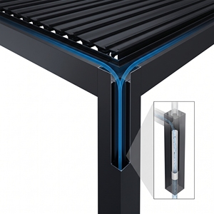 HENLIXO Pergola in Alluminio Verniciato a Polvere Retrattile <span class=keywords><strong>di</strong></span> Alta Qualità, Personalizzabile, Facile da Montare, Sistema Completo per Giardinaggio - Product Image 4