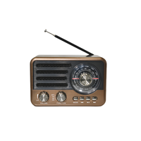 Radio stéréo portable rétro AM FM SW avec haut-parleur intégré, lecteur MP3, récepteur en plastique 5V