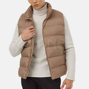 Nueva llegada de los hombres de alta calidad de estilo Casual Puffer chaleco hecho a medida bajo MOQ invierno Nylon Shell tejido de punto de lana Material Logo - Product Image 1