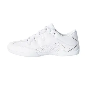 Nuovo Stile Bianco Cheerleading di Cuoio Leggero E Traspirante Scarpe da Ballo Delle Ragazze di Fabbrica Chearleader Commercio All'ingrosso Cheer Scarpe