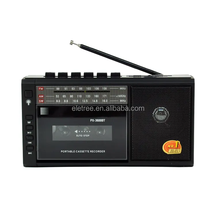 Px-3500Bt مسجل كاسيت راديو Am Fm Sw محمول Y Jugadores Puxing مزود بمنفذ Usb