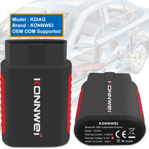 Konnwei-Escáner de diagnóstico OBD2 para coche, KONNWEI KDIAG <span class=keywords><strong>Bluetooth</strong></span> elm327, herramienta de diagnóstico de Sistema completo universal para coche - Product Image 3