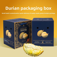 Coffret Cadeau Durian Médaille d'Or avec Poignée Noir et Or pour Durian Frais, Mangoustan, Mangue, Fruit du Dragon - Vente en Gros de Produits