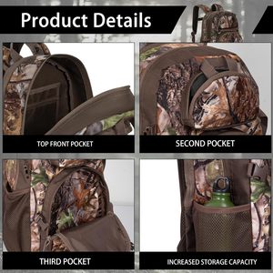 Free Sample Running <b>Rucksack</b> Hunting <b>Laptop</b> Backpack Waterproof Hemp Custom logo Camping Outdoor Backpack - Product Image 2