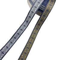 Farbiges Mehrbreitiges Leder-Jacquard-Band im Ethno-Stil für Kleidung, Schuhe, Hüte, Dekoratives Polyester-Jacquard-Gurtband KRT KRT-WB3047