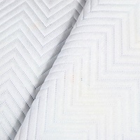 Imperméable dégradé vague sonique en relief coton éponge brodé matelassé vinyle tissu pour stockage pique-nique sac à dos