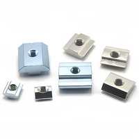 Écrou à rainure en T en acier au carbone galvanisé zingué standard européen M3 M4 M5 M6, écrou coulissant pour profilés en aluminium série 4040/4080/8080