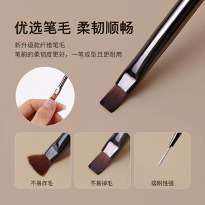 9pcs Gray 3D <b>Nail</b> Carving Pen Set Acrylic Powder <b>Extension</b> Brush for Manicure Painting Design - Product Image 5