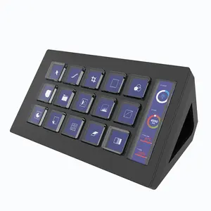 Teclado macro personalizado de consola Visual de 15 teclas más vendido para controlar sus aplicaciones y herramientas como Stream Deck