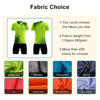 Ensemble de vêtements de football originaux en gros, maillot de foot personnalisé, respirant, à manches courtes, en polyester/coton, avec impression par transfert thermique