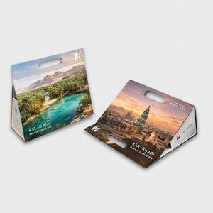 Custom Printed Rigid Triangle Box Perfume Magnetic Handle Packaging For Skincare Face Cream Display OEM LOGO - Product Image 6