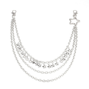 สร้อยคาดเอวฮิปฮอปหลายชั้น โลหะผสมสังกะสี แฟชั่นลำลองสำหรับผู้หญิง - Product Image 5