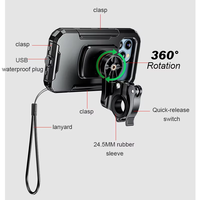 Support de téléphone Kewig, étui de téléphone universel personnalisé, étanche, support de guidon de vélo pour téléphones de 4,7 à 7 pouces, accessoires de moto