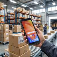 Computadora Industrial Portátil Dingdata E60H de 6 Pulgadas con Android 11, Procesador MTK, 64 GB de Almacenamiento, WiFi, NFC y Escaneo de Códigos de Barras 2D