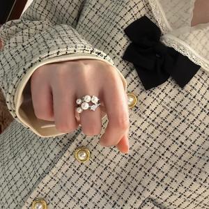 Exquisito Anillo de Plata Pura S925 con Perla en Forma de Estrella, Diseño Ajustable 'Estrella Cometa' con Característica Antideslustre, Estrella de los Deseos - Product Image 3