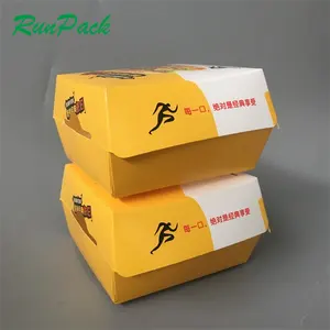 Biodegradable Packaging Burger Box Custom Burger Packaging Box Meal Box