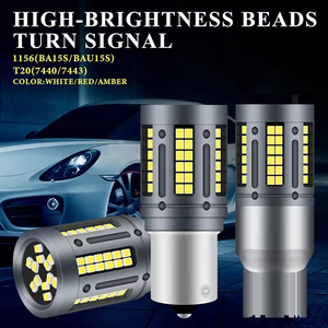 Lampadina <span class=keywords><strong>LED</strong></span> Canbus Senza Errori 1156 BA15S <span class=keywords><strong>P21W</strong></span> 81SMD 3030 <span class=keywords><strong>12V</strong></span> Senza Hyper Flash per Indicatori di Direzione, Retromarcia, Freni e Luci Posteriori Auto - Product Image 2