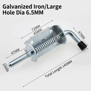 Loquet à ressort robuste en acier inoxydable de haute qualité pour porte de grange, ensemble de verrouillage à ressort pour remorque et camion - Product Image 2