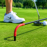 Bâton d'alignement de putting SwingPerfect en fibre de carbone, rotation à 360°, retour de position de la ligne de départ, aide à l'entraînement du face de putter, ambidextre