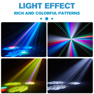 Luces de Cabeza Móvil Led Tipo Beam con Efecto Láser y Patrones <span class=keywords><strong>DMX512</strong></span> para DJ, Discoteca y Fiestas en Casa, Equipo de Iluminación para Escenario - Product Image 4