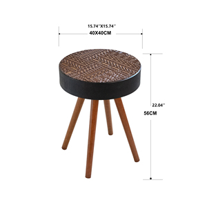 15.7-inch Round Convertible Coffee Table Modern Design with <b>Adjustable</b> <b>Height</b> & Storage Compact Space-Friendly Wood Side Table - Product Image 6