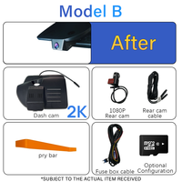 Holroadx 4G Dashcam Dubbele Lens Nachtzicht voor Ford Mustang Gen5 Gen7 Zekeringkast Stroombron Aisa Europa Afrika 2021-2026