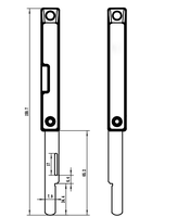 Llave de Repuesto Manual Plegable de Latón y ABS para Cerradura Electrónica de Huella Dactilar