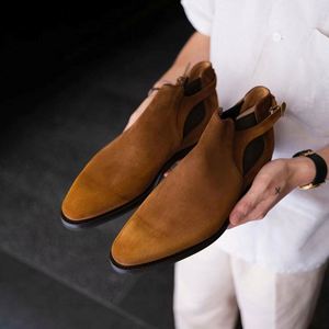 Summer <b>Spring</b> New British Retro Square Toe Patchwork Lace-Up Anti-Slip Lightweight Breathable Office & Career <b>Boots</b> - Product Image 2