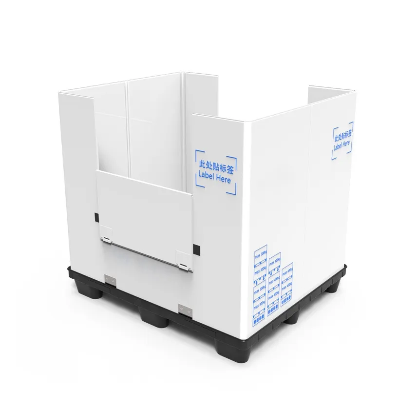 अनुकूलित आकार Foldable भारी शुल्क एचडीपीई तह रसद पीपी बक्से के लिए मोटर वाहन रसद पीपी बक्से कारोबार