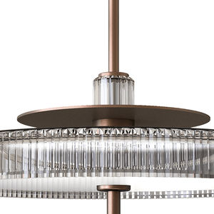 Grand lustre mené par cristal de Matt <span class=keywords><strong>Champagne</strong></span> de luxe de lobby d'hôtel moderne <span class=keywords><strong>en</strong></span> verre soufflé par transparent - Product Image 5