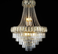 Accessoires de mariage, lustre en fer électro-plaqué, cristal, classique, élégant, vintage, décoration de mariage professionnelle