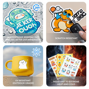 עבודה חיים חזיר מדבקה הולוגרפית הומור עיצוב נשלף עמיד למים למבוגרים צעירים B2b - Product Image 4