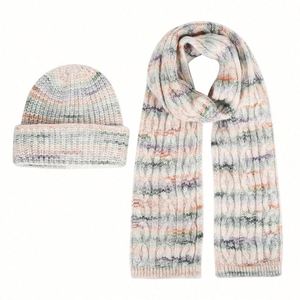 Conjunto de Gorro y Bufanda de Punto Cálido para Invierno, Personalizado con Logotipo, para Mujer, Venta al Por Mayor - Product Image 4